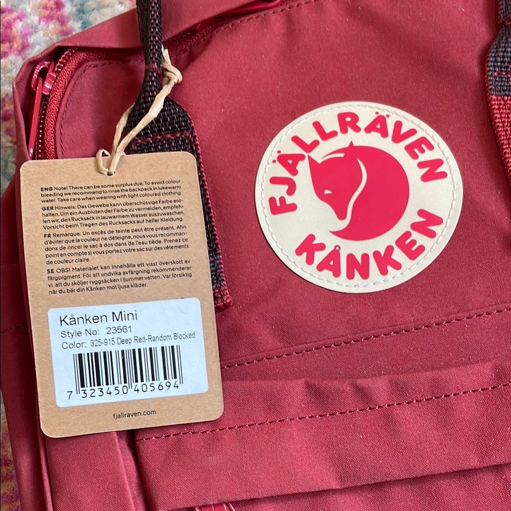 Kånken Mini Red Backpack - Picture 2 of 5